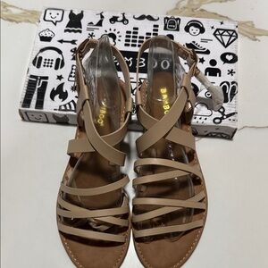 BAMBOO Beige Strappy Sandals